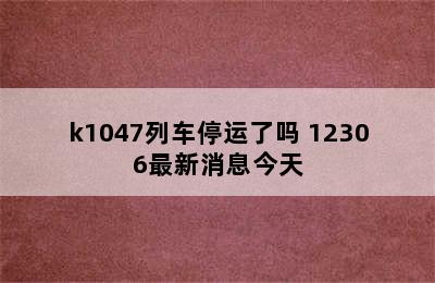 k1047列车停运了吗 12306最新消息今天